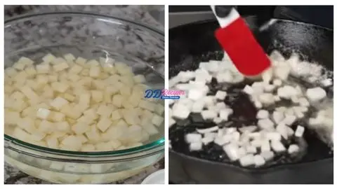 Parboil the Potatoes & Start with Butter and Onions